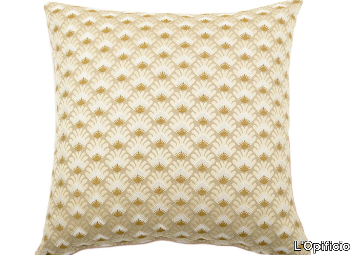 CARRE' 469-19 - Motif square cotton cushion _ L'Opificio