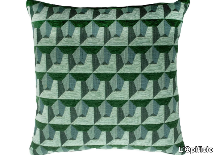 CARRE' 472-19 - Square geometric cotton cushion _ L'Opificio