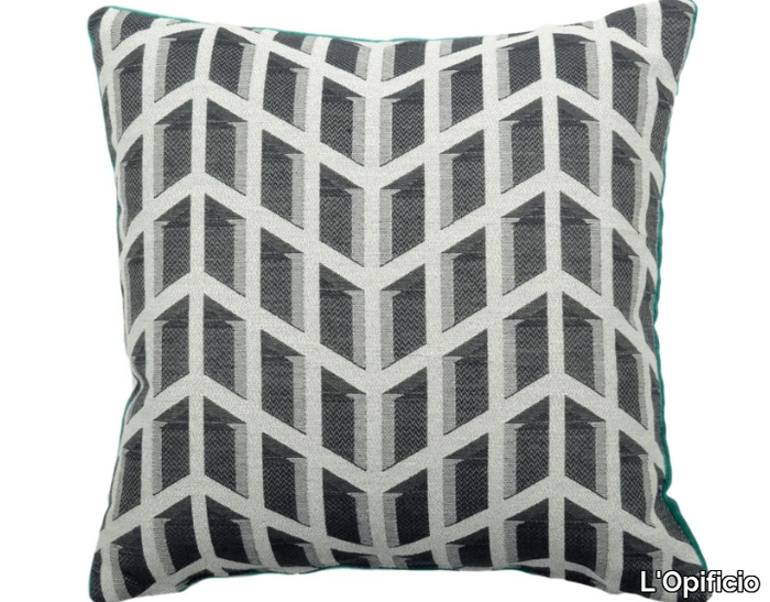 CARRE' 557-19 - Square geometric cotton cushion _ L'Opificio