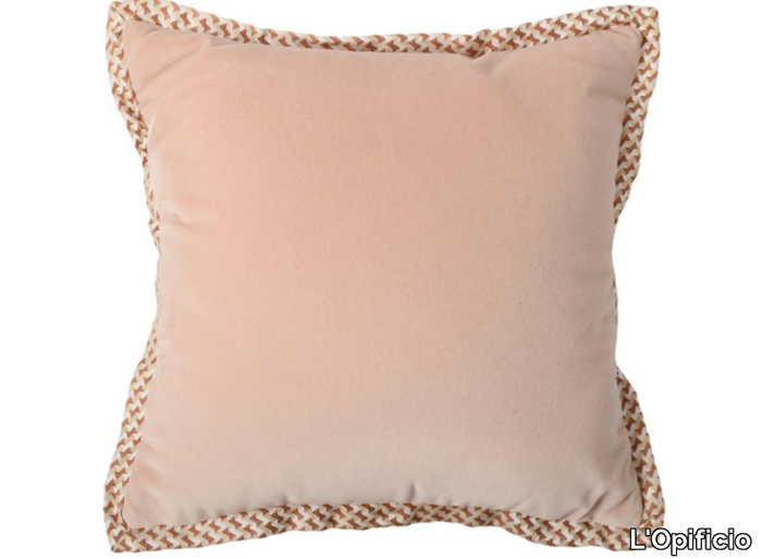 CARRÈ FLAT 2961 - Solid-color square fabric cushion _ L'Opificio