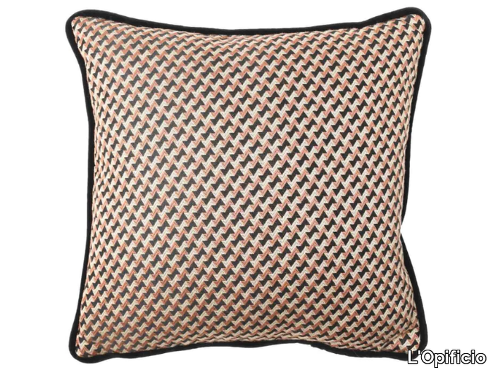 CARRÈ 2959 - Square geometric fabric cushion _ L'Opificio