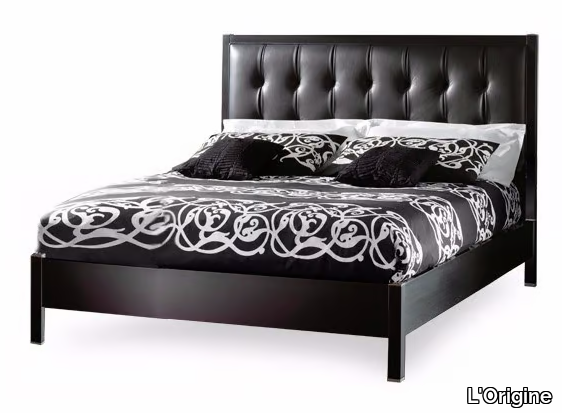 ZENO - Double bed with upholstered headboard _ L'Origine