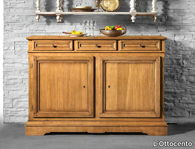 MONTEREY - Oak highboard _ L'Ottocento