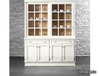 MONTEREY - Oak highboard with sliding doors _ L'Ottocento