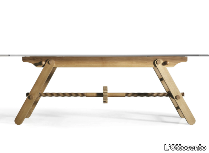 COMPASSO - Height-adjustable ash table _ L'Ottocento