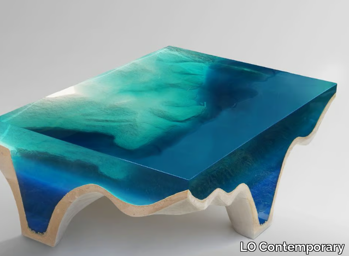 CRETE - Rectangular coffee table _ LO Contemporary