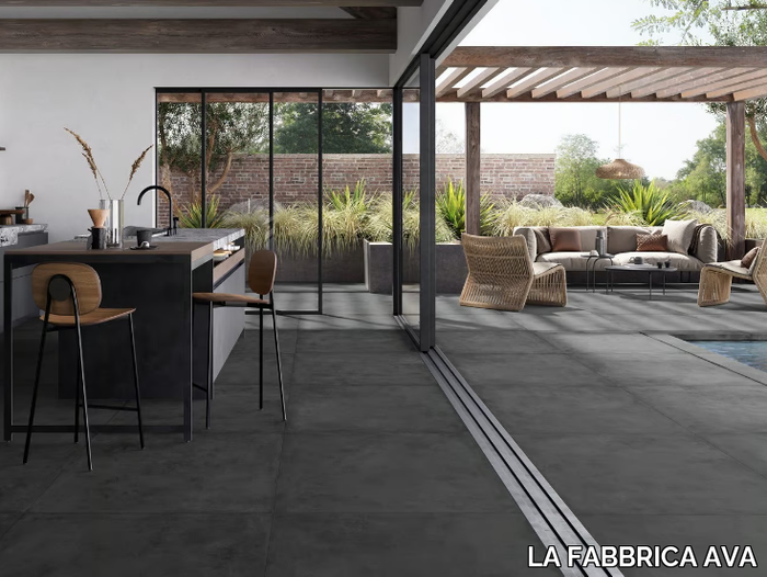 HURBAN GRAPHITE - Full-body porcelain stoneware wall tiles / flooring _ LA FABBRICA AVA