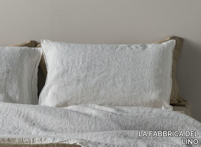 BORDI&CORNICI - Solid-color linen pillow case _ LA FABBRICA DEL LINO