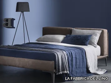 BORDI&CORNICI - Solid-color linen bedspread _ LA FABBRICA DEL LINO