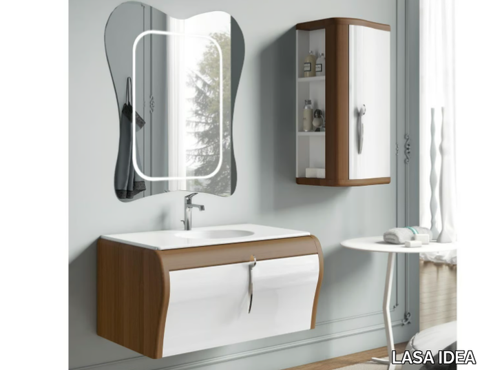 GAUDÌ PLANE 06 - Wall-mounted vanity unit with drawers _ LASA IDEA