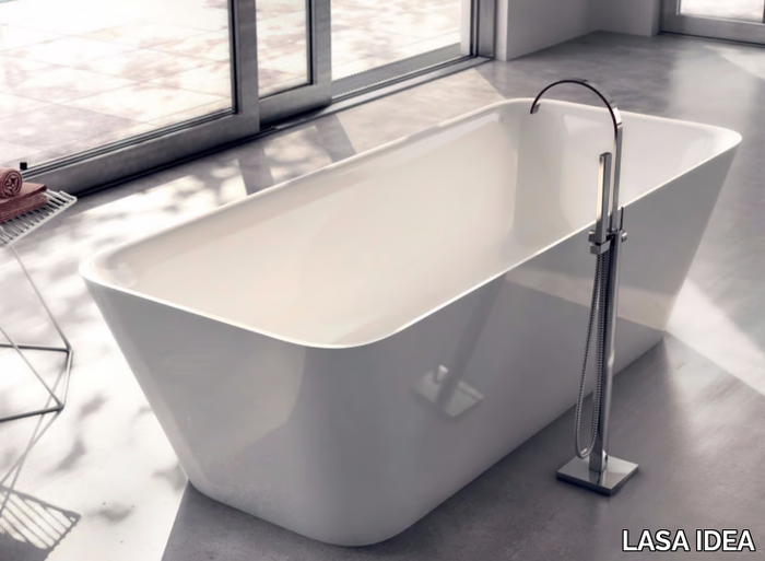 SHAPE 01 - Freestanding rectangular bathtub _ LASA IDEA