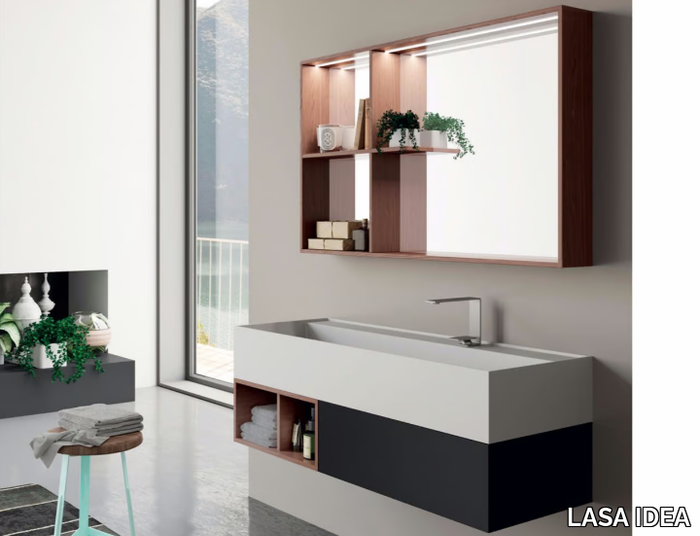 SYN 12 - Vanity unit with mirror _ LASA IDEA