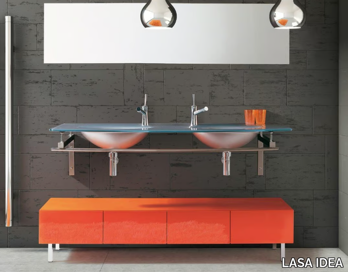 TIFFANY 700 - Wall-mounted double washbasin _ LASA IDEA