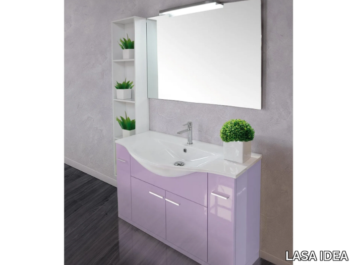 VANITY 09 - Floor-standing vanity unit with doors with drawers _ LASA IDEA