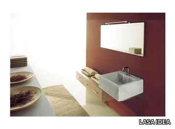 MARIPOSA 10 - Wall-mounted vanity unit with drawers _ LASA IDEA