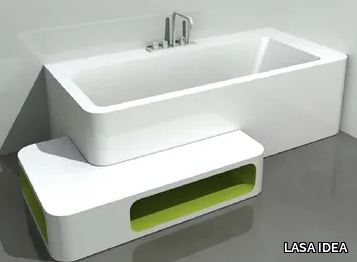 UNOPUNTOZERO - Corner rectangular bathtub _ LASA IDEA