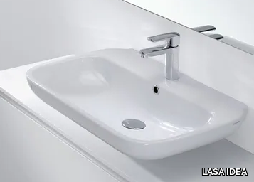 CLEAR 01 - Ceramic washbasin _ LASA IDEA