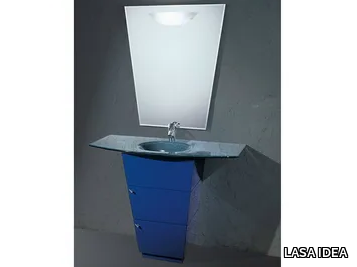 LIBECCIO 2 - Floor-standing single vanity unit with mirror _ LASA IDEA