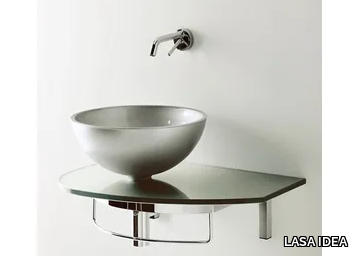 UNIK 4 - Round crystal washbasin _ LASA IDEA