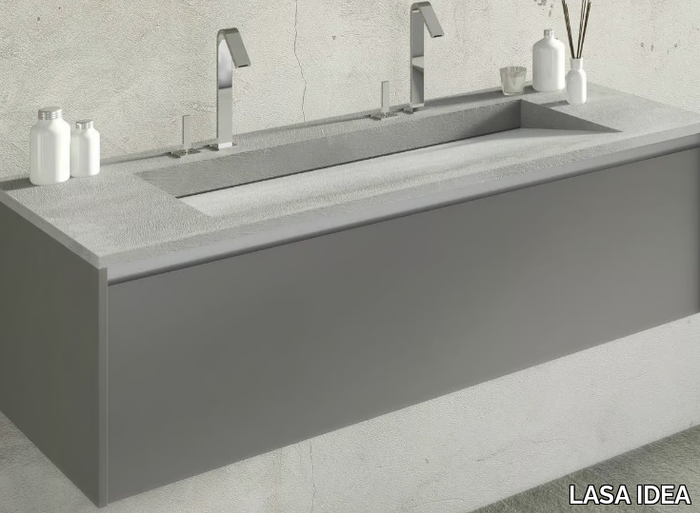 FLOW 30 - Single wall-mounted vanity unit _ LASA IDEA