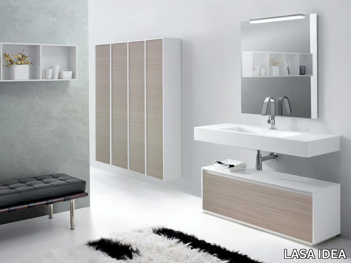 METROPOLIS 05 - Low bathroom cabinet with drawers _ LASA IDEA