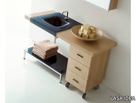 MARIPOSA 17 - Sectional oak vanity unit _ LASA IDEA