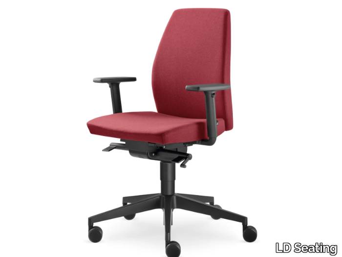 ALVA 332-SYS - Swivel office chair with armrests with 5-Spoke base _ LD Seating