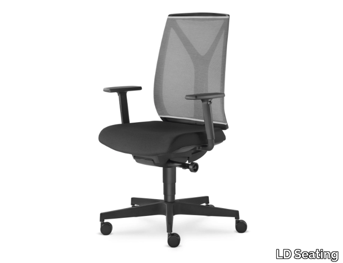 LEAF 503-SYA - Fabric office chair with armrests with 5-Spoke base _ LD Seating