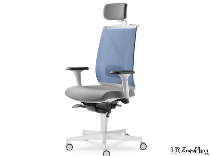 LEAF 504-SYS HO - Height-adjustable swivel fabric office chair with headrest _ LD Seating