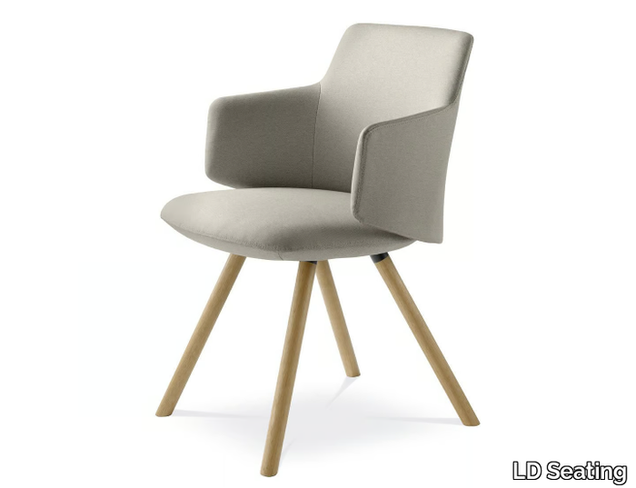 MELODY MEETING 360-D - Upholstered fabric chair with armrests _ LD Seating