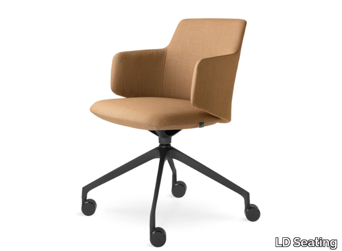 MELODY MEETING 360 F75-N1 - Height-adjustable trestle-based chair with castors _ LD Seating