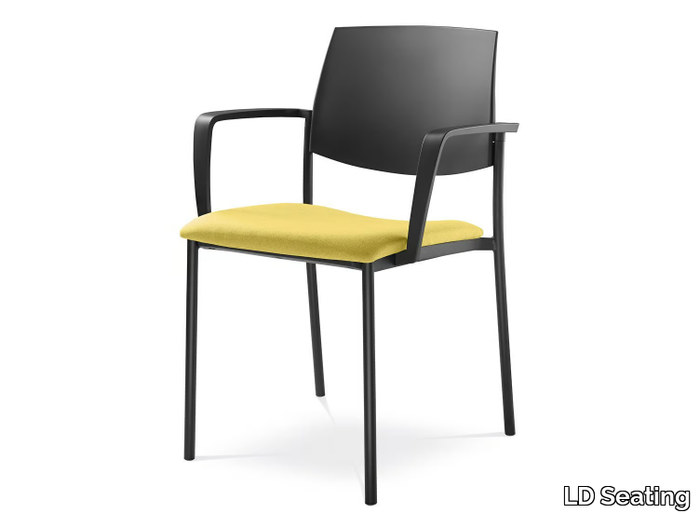 SEANCE ART 190-N1 BR-N1 - Stackable polypropylene training chair with armrests _ LD Seating