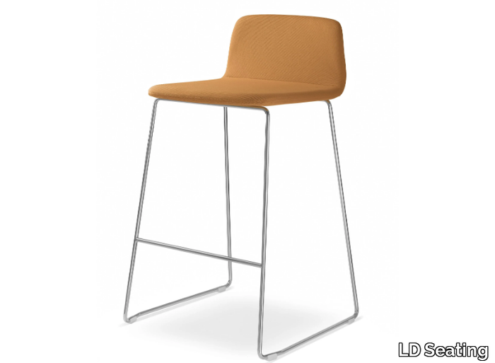 SUNRISE 153-Q-650-N4 - Sled base office stool with footrest _ LD Seating