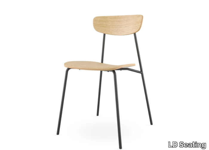 TRIVI TR-126W-N1 - Steel and wood chair _ LD Seating