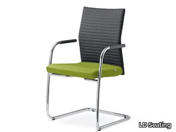 ELEMENT 440-Z-N4 - Cantilever stackable fabric chair with armrests _ LD Seating