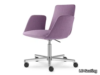 HARMONY MODERN 870-RA F37-N6 - Fabric office chair with castors with 5-Spoke base _ LD Seating