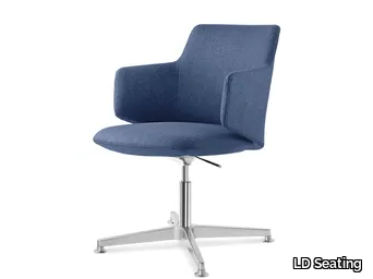 MELODY MEETING 360-RA F34-N6 - Swivel with 4-spoke base chair with armrests _ LD Seating