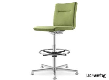 SEANCE CARE 073 F37-N6 - Fabric office stool with 5-Spoke base _ LD Seating