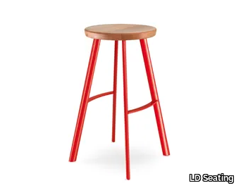 SPOT SP-770W-NC - Steel and wood stool with footrest _ LD Seating