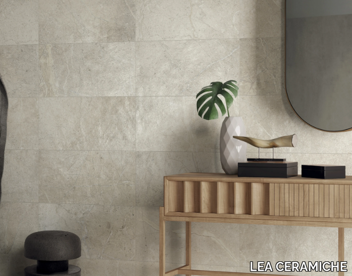 ANTHOLOGY WHITE - Indoor/outdoor porcelain stoneware wall/floor tiles with stone effect _ LEA CERAMICHE