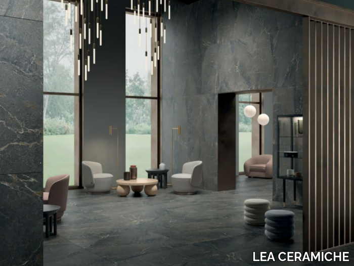 ANTHOLOGY DARK - Indoor/outdoor porcelain stoneware wall/floor tiles with stone effect _ LEA CERAMICHE