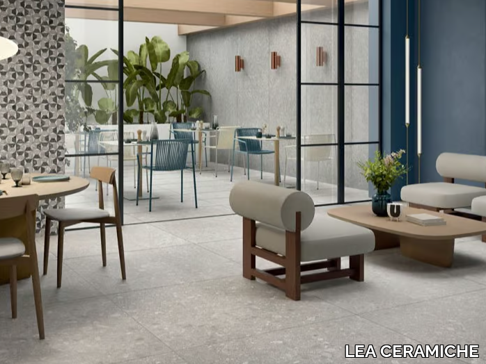 CLUSTER LIGHT - Indoor/outdoor porcelain stoneware wall/floor tiles with stone effect _ LEA CERAMICHE