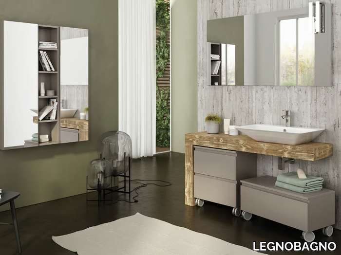 FREEDOM FL31 - Single fir vanity unit with mirror _ LEGNOBAGNO