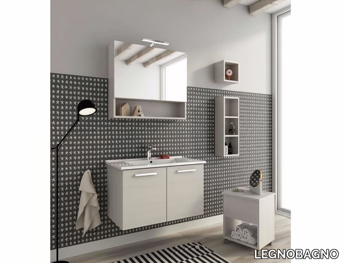 HARLEM H13 - Wall-mounted vanity unit with doors _ LEGNOBAGNO