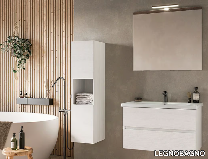 SOFT 03 - Wall-mounted vanity unit with drawers _ LEGNOBAGNO