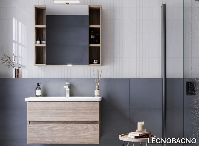 SOFT 04 - Wall-mounted vanity unit with drawers _ LEGNOBAGNO