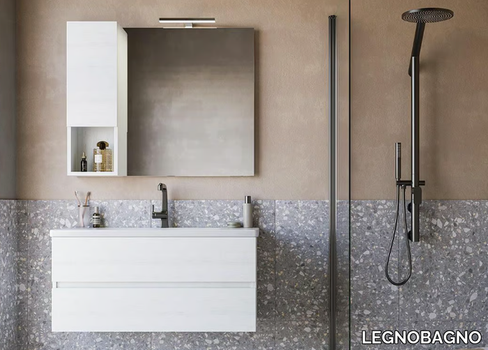 SOFT 07 - Wall-mounted vanity unit with drawers _ LEGNOBAGNO