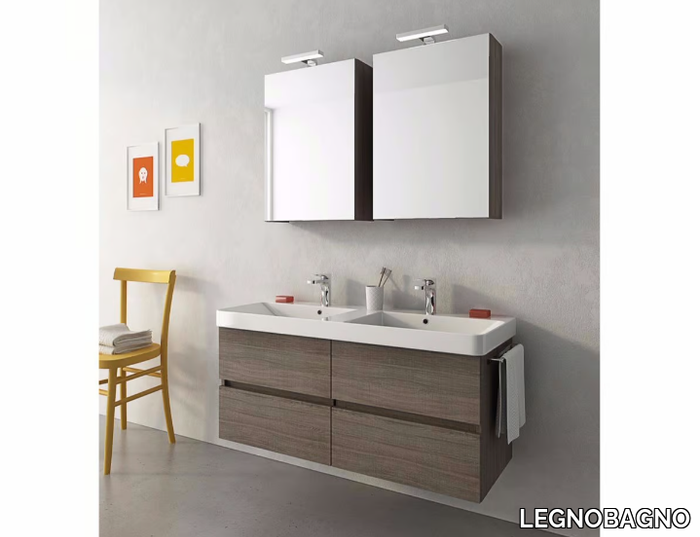 SOHO S16 - Wall-mounted vanity unit with drawers _ LEGNOBAGNO