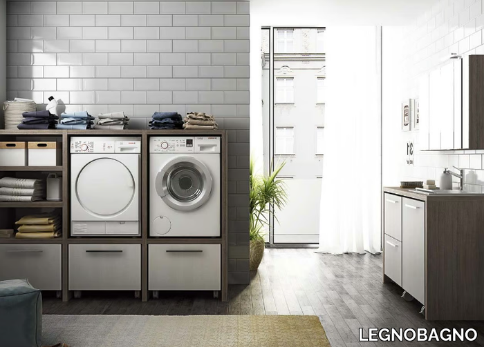 URBAN LAUNDRY 10 - Sectional laundry room cabinet with sink _ LEGNOBAGNO