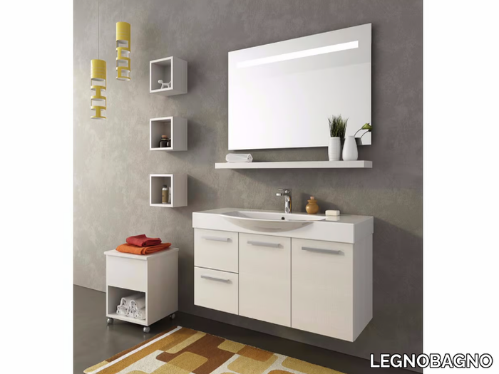 MANHATTAN M15 - Wall-mounted wooden vanity unit _ LEGNOBAGNO